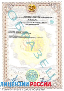 Образец сертификата соответствия (приложение) Северск Сертификат ISO 14001